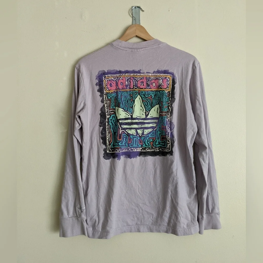 Adidas Originals Logo-Embroidered Printed Cotton-Jersey T-Shirt  Purple Size XS